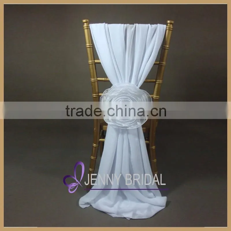 C214B wholesale white beauty pageant wedding bridal sash