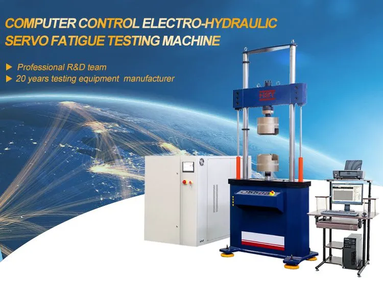 HST250kN Computer Control Electro-Hydraulic Servo Dynamic and Static Fatigue Testing Machine With High Temperature Furnace
