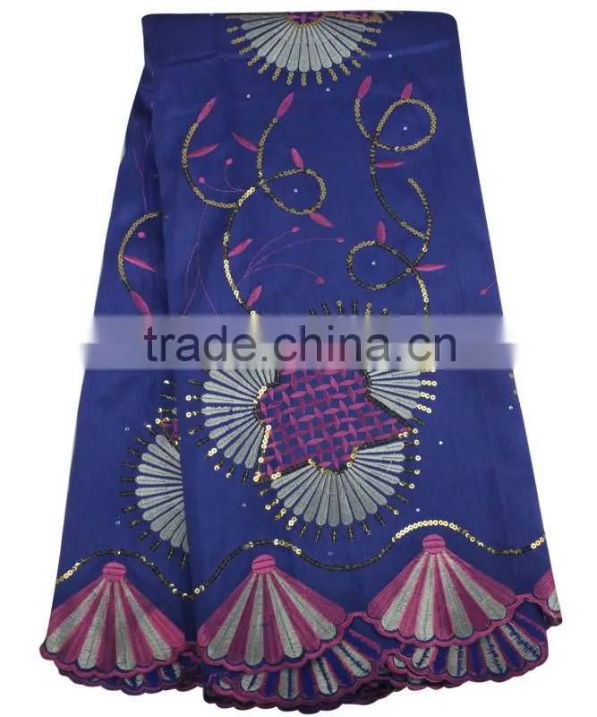 Indian silk george lace with sequins fabric material GP1001 Purple