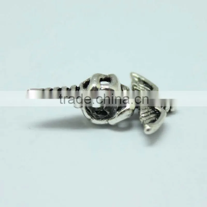 Wholesale Dragonfly Shape Zinc Alloy Beads with Round Hole for Bracelets