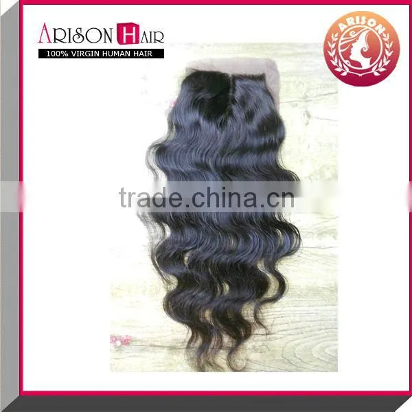 2016 new sale free shipping body wave 100% Brazilian virgin hair lace closure