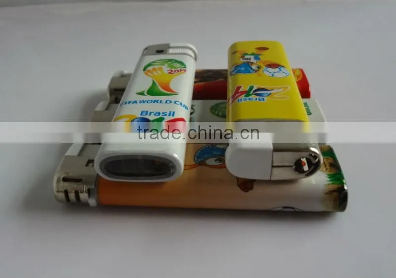 rechargeabe plastic cigarette lighter cheapest electronic lighter with world cup pictures
