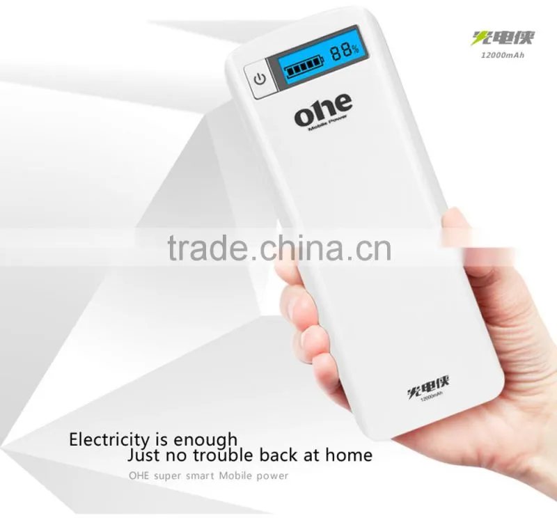 Universal 12000mah Backup External Battery Usb Power Bank Charger for Cell Phone 4s 5s