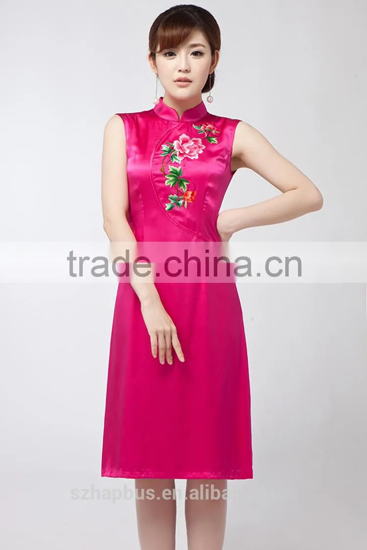 2015 China ladies new fashion casual handmade embroidered dress