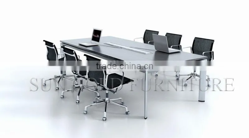 Rectangular Wooden Melamine Boardroom table Conference table of Modern apperance (SZ-MT085)