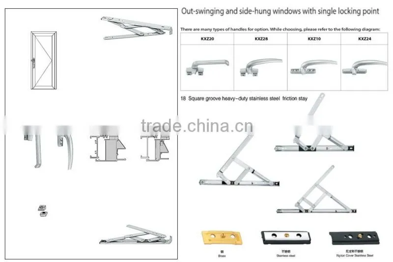 28mm width aluminium window friction hinge, friction stay