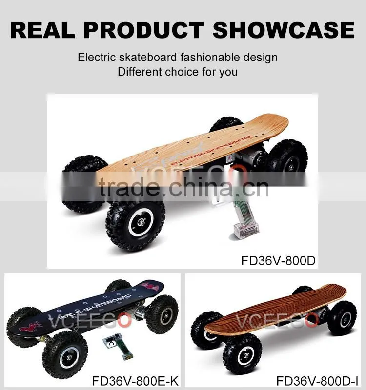 Hight quality soild military tire smart two wheels self balancing electric skateboard with remote control