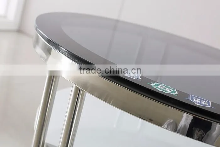 new model clear round glass top coffee table