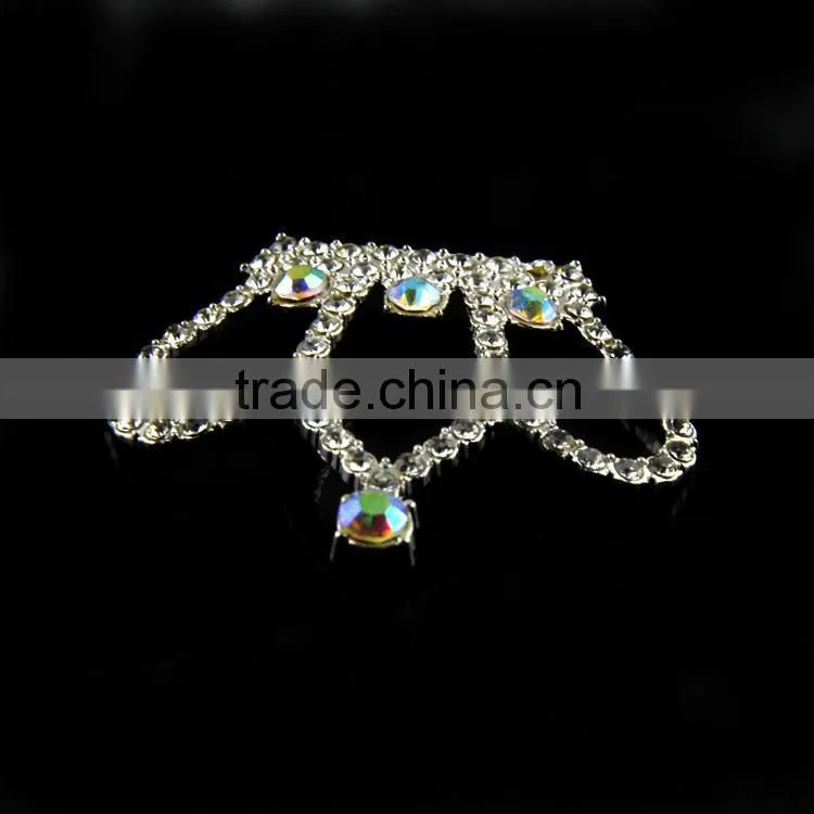 40x48mm Wholesales Price AAA Quality Alloy Crown Crystal Rhinestone Buttons for Wedding Jewelry Garment Accessory