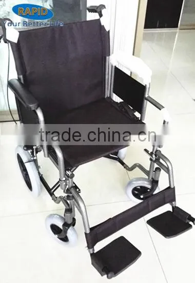 Steel folding transport chair