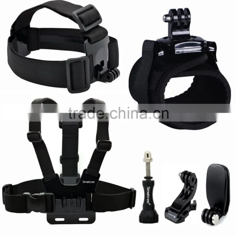 Smatree Go pro accessories with head strap, tripod mount for Go pro Hero4 3 2
