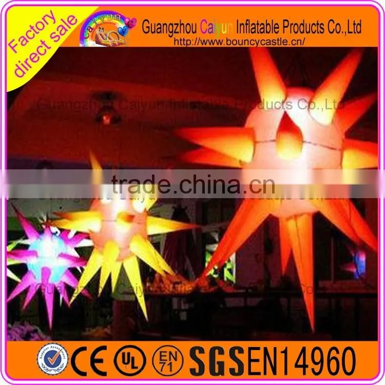 Cheap advertising inflatable LED light star for party decoration