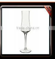 Blue rim and bottom thick thickness short stem ice-cream margaret glass