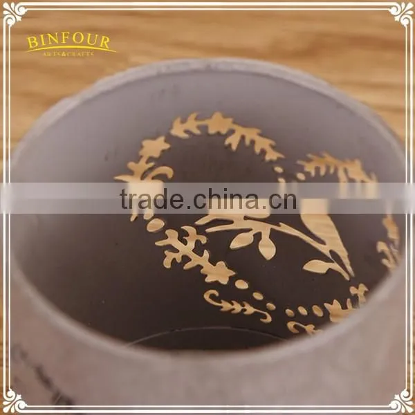 antique colorful metal votive candle holder round candle cup