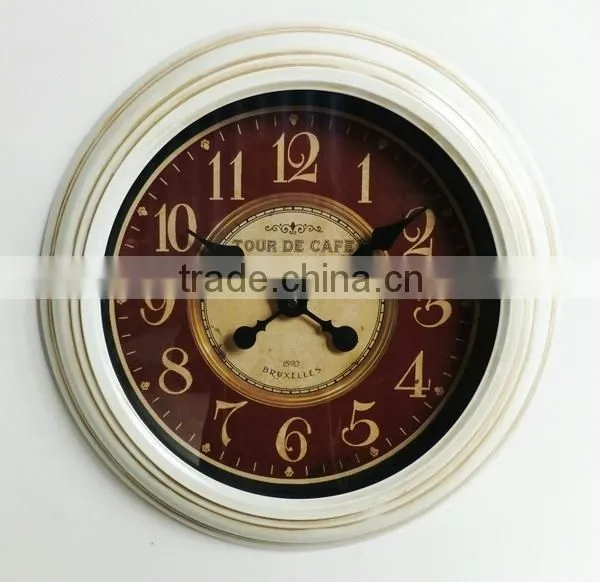 Dia 43.5 cm Rustic Round Metal Wall Clock,