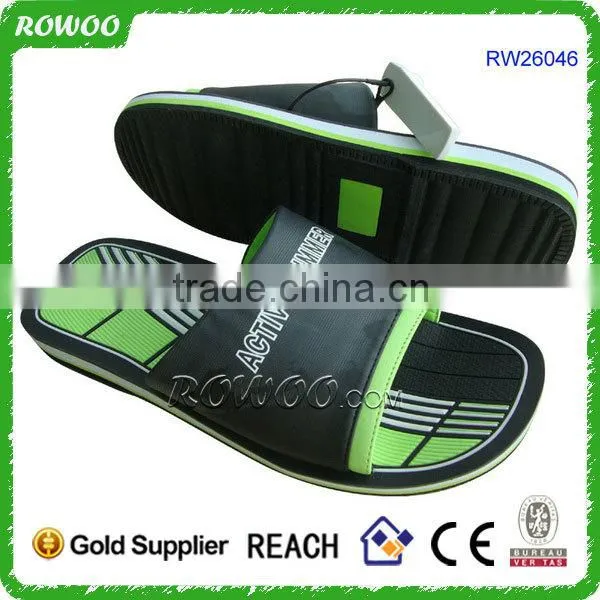Embossed EVA Sole mens beach sandal & slippers pu