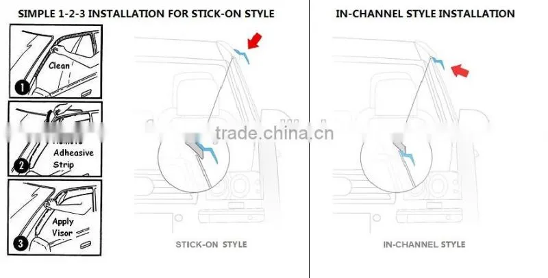 CAR DOOR VISOR RAIN DEFLECTOR FOR HYUNDAI TERRACAN 2001-2004 5D