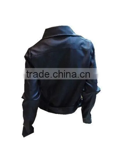 ladies' short jacket,ladies' pu jacket, trendy jacket