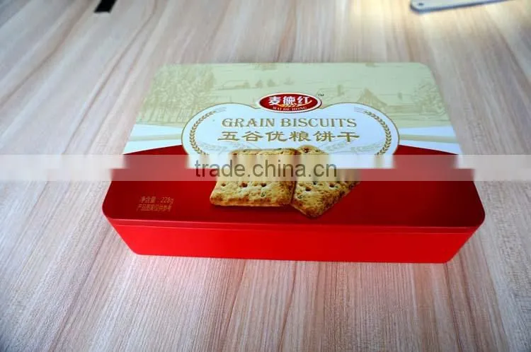 Largre Square Tin Can for Biscuit