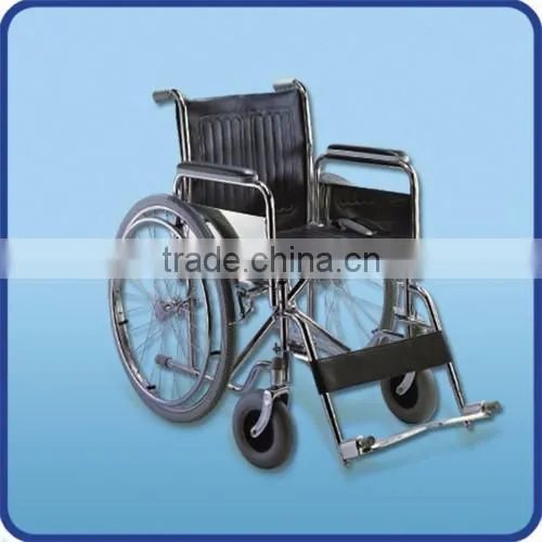 high quality chromed steel manual wheelchair