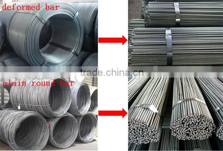 CNC coiled wire rebar straightening and cutting machine
