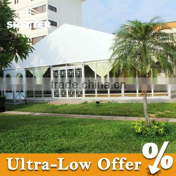 Hot sale glass wedding hall with lining
