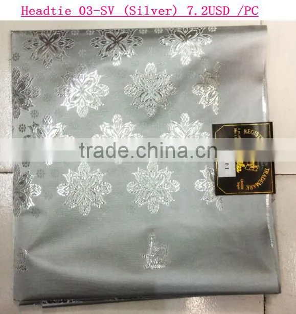Golden african gele headtie/100%cotton nigerian sego headtie for gele