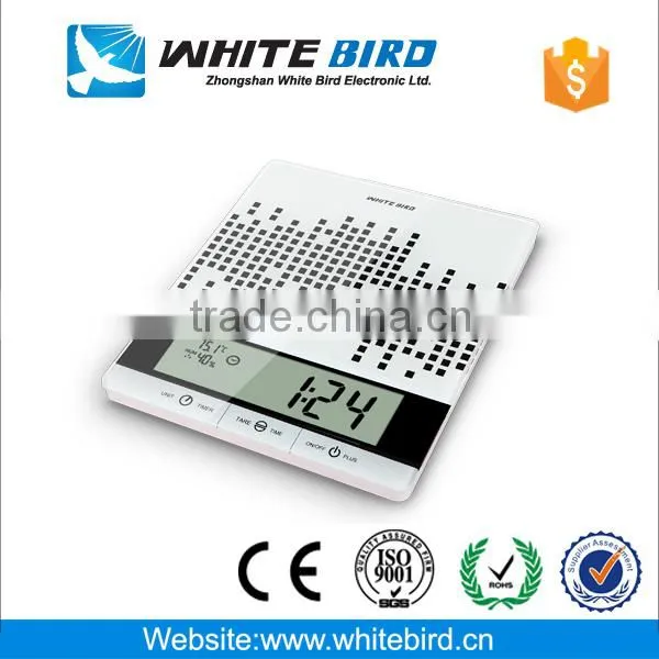Large LCD display electronic digital glass kitchen scale 10kg