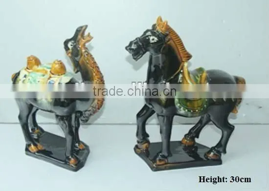 Household Tri-colored Pottery Decoration