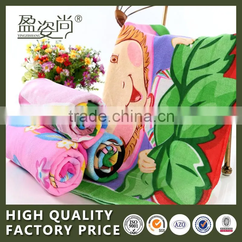 China Wholesale Cartoon Pattern Microfiber Beach Towel For Children