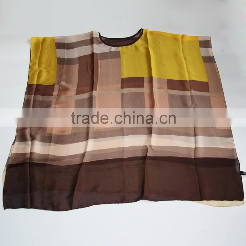 2016 fashion chiffon round neck Bat Sleeve casual dress for girl