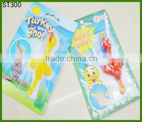 Promotion Hot Fashion Sticky Turkey Shot Toys Funny Elastic Toys