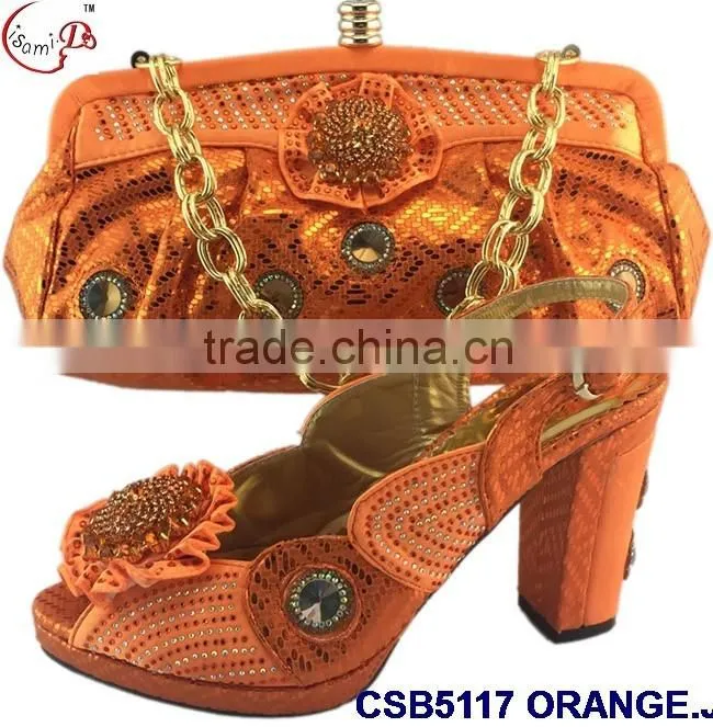 CSB5117 Newest design 2016 Top fashion woman hot selling shoes with matching bags factory price shoes whole sale price