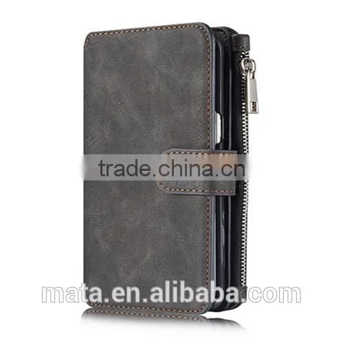 Zipper Wallet Design PU Leather Cover Case For Samsung