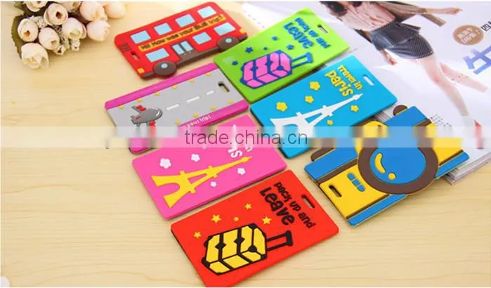 Cute silicone travel personalized luggage tags
