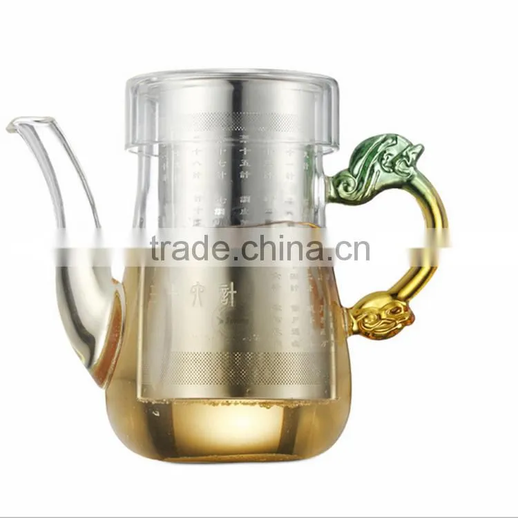 Competitive price stainless steel etched mesh glass tea infuser