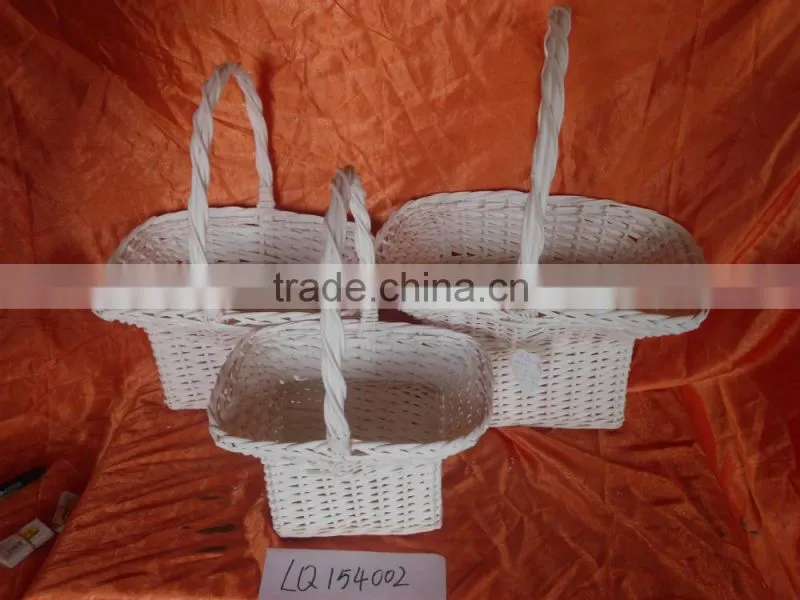 Cheap Handmade Wire Storage Basket With Cloth Linner