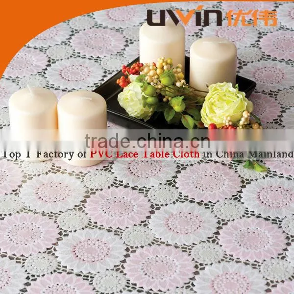 home item unique design customized waterproof PVC vinyl lace table cloth