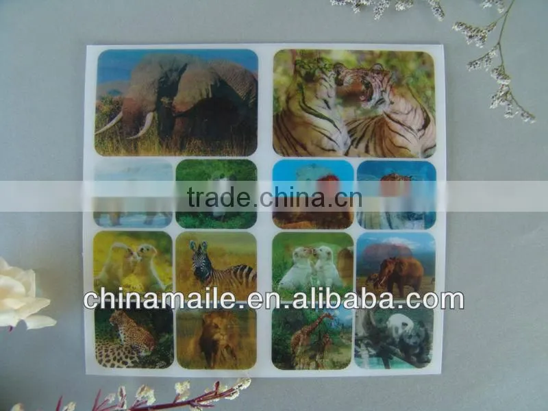 Hot sale 3d animal lenticular stickers