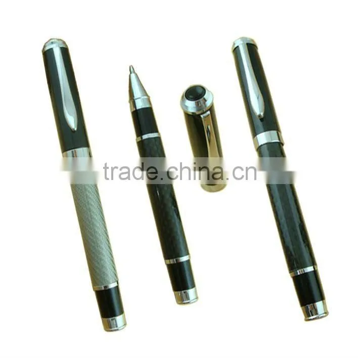 Exclusive carbon fiber roller ball pen gift set