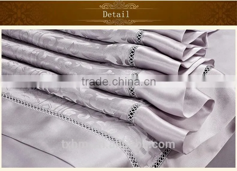 High quality colorful jacquard 4-piece Bedding Set,100% silk