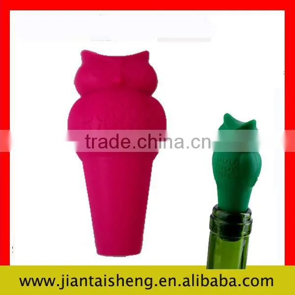 Eco-friendly owl silicone stoppers made in shenzhen