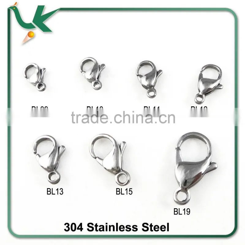 Wholesale 316 Stainless steel Lobster clasps