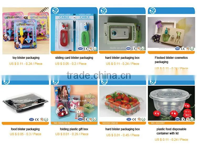food grade clear retail cosmetic plastic container