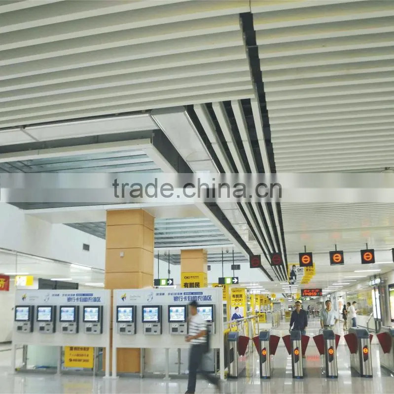 Widely Used U-shaped Aluminum Linear Suspended Sheet Meal Ceiling Commercial Ceiling Decoration