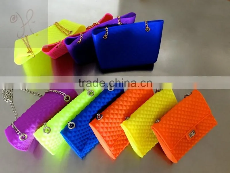 Hot selling fashionable customized silicone hand bag for ladies