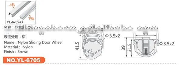Nylon shower door plastic roller wheel
