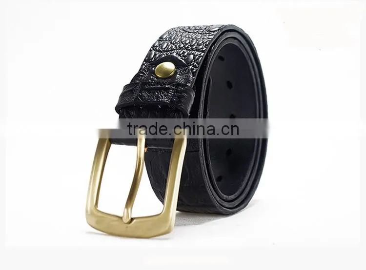 2015 mens elegant crocodile leather belt