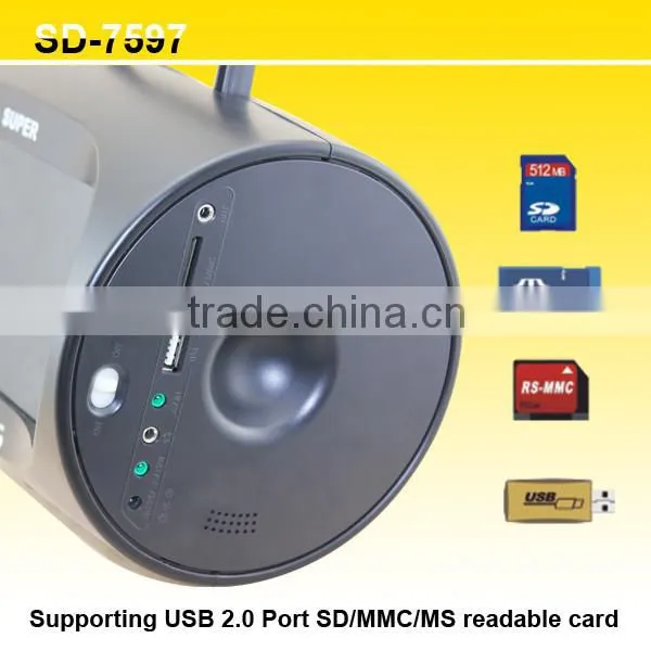 DVD player inbuilt speaker with portable hi-fi floor standing speakers