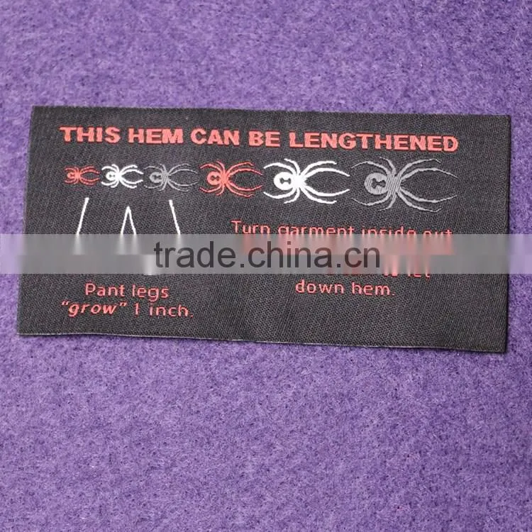 Shenzhen Hot Sale Clothing Center fold Computerized Woven Label